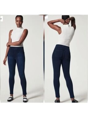 SPANX BEST SELLING JEAN-ISH ANKLE LEGGING JEGGING SIZE LARGE - EUC -
